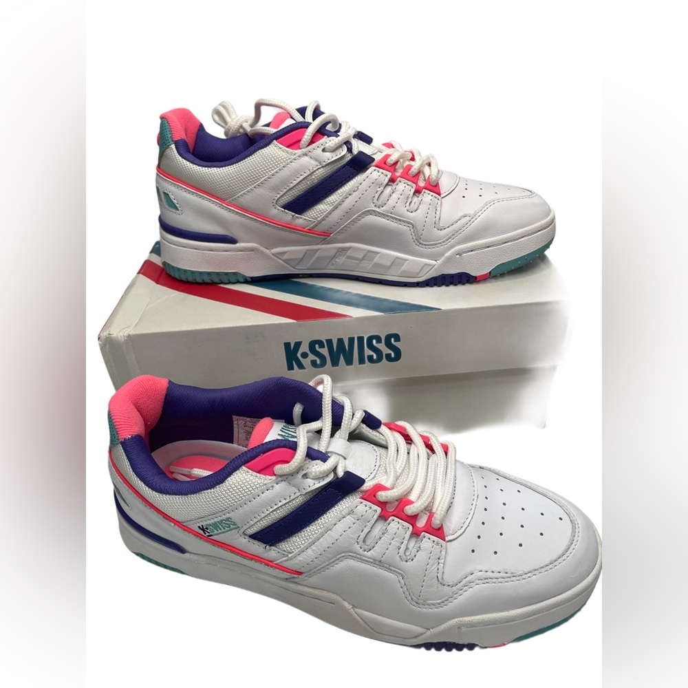 K-Swiss Match Rival Low Sneakers White Blue Pink
Men 8.5women 10